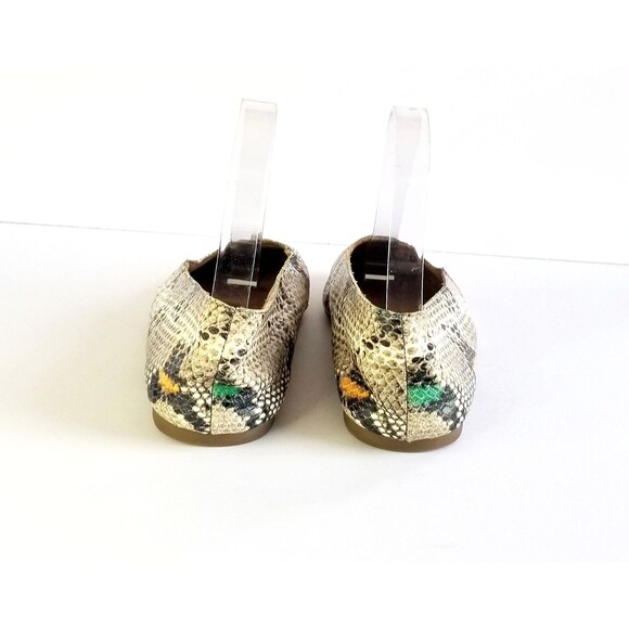 MADEWELL The Cory Flat Snake Embossed Leather Sz 6.5 Light Umber Slip On Shoes - Picture 11 of 13